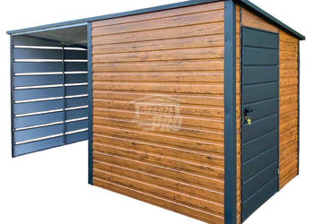 Schowek - Domek Ogrodowy 2x2m + wiata 2m -Drzwi dach spad GP547
