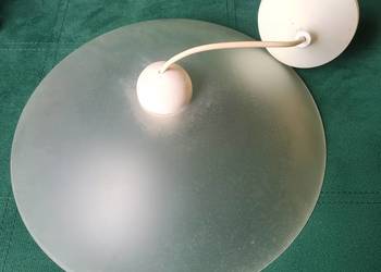 Retro wisząca lampa ze szklanym matowym kloszem o średnicy 40cm