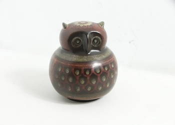 Ceramiczna skarbonka SOWA Vintage Japonia 60/70s Mid-Century | Zatyczka!