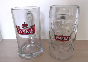 Tyskie Warka kufel kufle pokal do piwa 1 l nowe