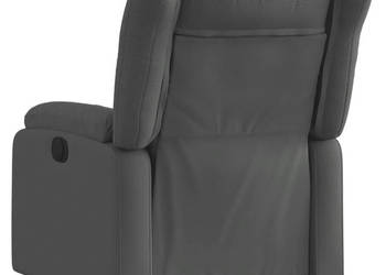 Elektryczny fotel rozkładany ciemnoszary obity tkaniną WM-3205293