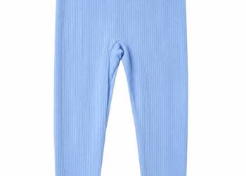 Jasnoniebieskie legginsy w prążki