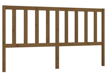 Wezgłowie łóżka miodowy brąz 206x4x100 cm lite drewno sosnowe WM-817763