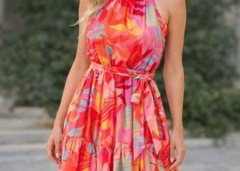 Sukienka długa WyGoDnA - JULIA JORDAN - kolorowa - rozm. 10