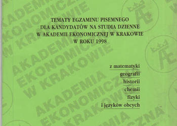 (02291) TEMATY EGZAMINU PISEMNEGO DLA KANDTDATÓW NA STUDIA D