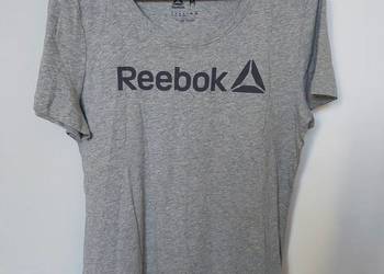 damski T-shirt Reebok, M, koszulka szara, sport