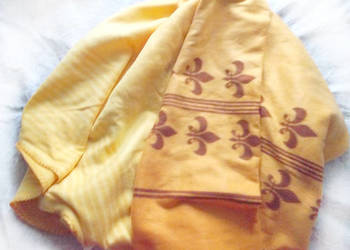 polarowy koc 160 x 160 cm, pomarańczowy koc z polaru, kwadratowy koc duży