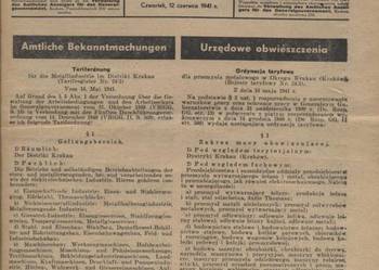 Amtlicher Anzeiger fur das Generalgouvernement