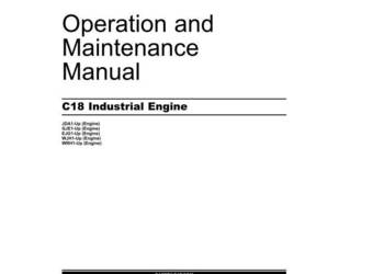 Caterpillar CAT C18 silnik instrukcja obsługi Caterpillar CAT C18 silnik instrukcja obsługi