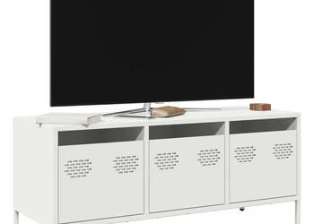 Szafka RTV biała 1015x39x435 cm stal walcowana na zimno WM-851231