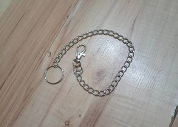 łańcuszek łańcuch brelok breloczek metalowy srebrny 35 cm nowy