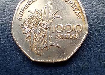 Stare monety 1000 dóbr 1997 Wyspy Św. Tomasza