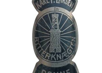Stary Emblemat Rowerowy - KARL F LARSEN RONNE