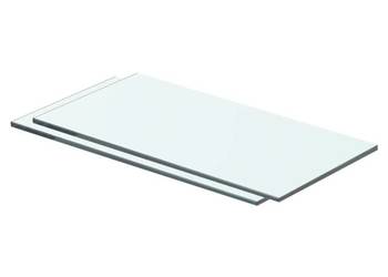 vidaXL Półki, 2 szt., szklany, przezroczysty panel(SKU:3051553)