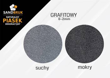 Suchy Płukany Piasek Bazaltowy Fuga Zasypka Grafit 0-2 mm