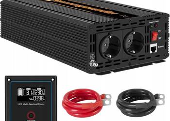 Przetwornica falownik 12 V na 230 V, czysty sinus 2000 W, do przyczepy ke