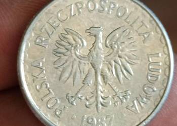 Sprzedam monete 1 zloty 1987 rok odkroj blachy gggg