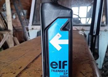 Butelka oleju ELF Tranself EP 80W-90 – lata 90. – retro / kolekcjonerska
