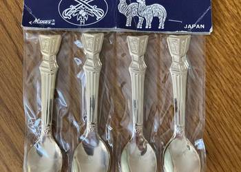 Nowe pozłacane łyżeczki Minex Japan PRL 12szt. 24K złoto