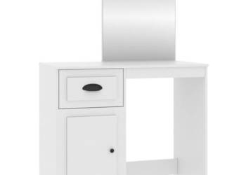 Toaletka z lustrem biała 90x50x1325 cm WM-816760