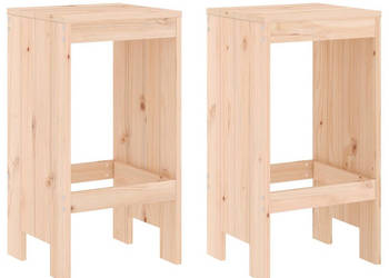 Stołki barowe 2 szt. 40x36x75 cm lite drewno sosnowe WM-825345