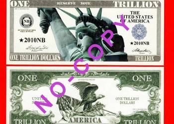1 Trillion Dolarów USA - 2010 r - Liberty  UNC