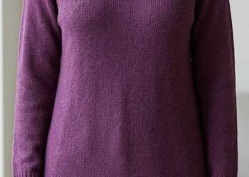Sweter H&M fioletowy z szerokim golfem