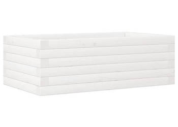 Donica ogrodowa biała 70x40x23 cm lite drewno sosnowe WM-847219