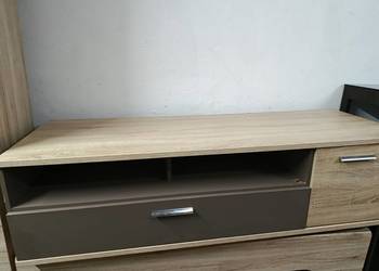 Szafka RTV (dąb/szary)