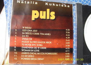 $ Plyta Pop CD ;NATALIA KUKULSKA--PULS.