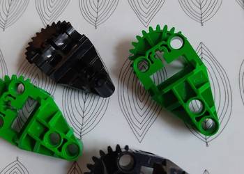Lego przekładnia,łącznik zielony i czarny