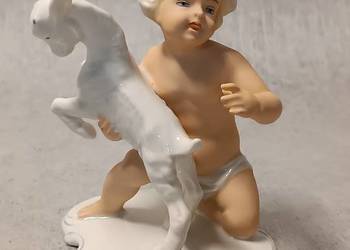 WALLENDORF Putto z z koziołkiem Kolekcjonerski Schaubach Kunst