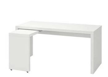 Nowe biurko IKEA MALM z wysuwanym panelem