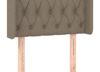 Zagłówek uszak taupe 83x16x78/88 cm tkanina WM-3119082