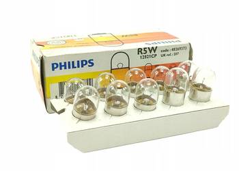 ŻARÓWKA KOMPLET 10 SZT. PHILIPS R5W - 12V - 5W - BA15s - 12821CP ŻARÓWKA KOMPLET 10 SZT. PHILIPS R5W - 12V - 5W - BA15s - 12821CP