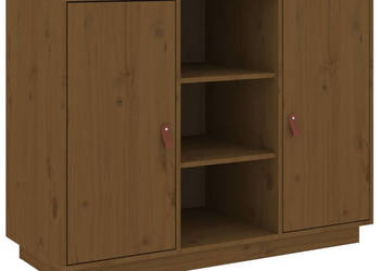 Komoda miodowy brąz 100x40x75 cm lite drewno sosnowe WM-820135