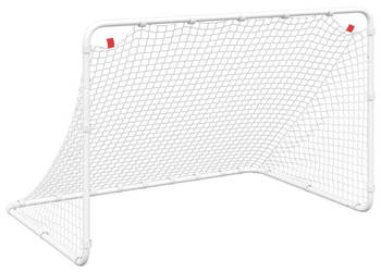 Bramka do piłki nożnej biała 122x81x81 cm stalowa WM-4007966