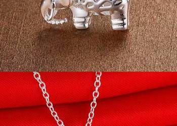 Wisiorek w kształcie słonia srebro 925.