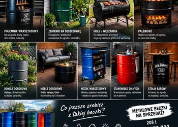 Metalowe beczki 208 l – do warsztatu, ogrodu i projektów DIY
