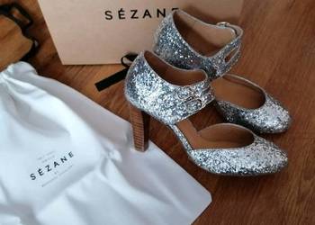śliczne srebrne czółenka 37 Sezane