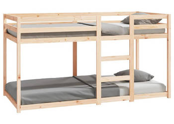 Łóżko piętrowe bez materaca lite drewno sosnowe 90x200 cm WM-3206504