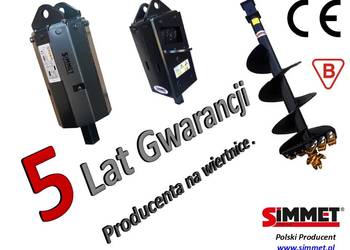 Wiertnica do minikoparki 5 lat gwarancji Producent SIMMET ®