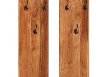 vidaXL Wieszaki ścienne, 2 szt., 36x3x110 cm, lite drewno akacjo(sku337068)