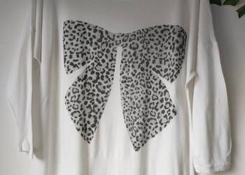 Bluzka z kokardą cętki 42 XL H&M