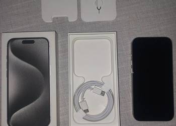 iPhone 15 Pro 128GB Biały Tytan | Stan (IGŁA) | BOX | Bez blokad