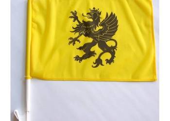 FLAGA - SAMOCHODOWA - KASZUBSKA Z GRYFEM - 45x30