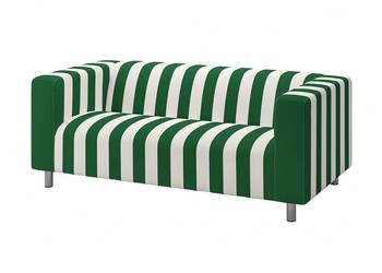 ikea Klippan poszycie kanapy zielono białe