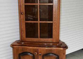 witryna narożna dębowa - jak nowa