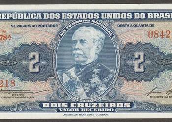 BRAZYLIA 2 CRUZEIROS 1956 - CAXIAS - STAN BANKOWY UNC