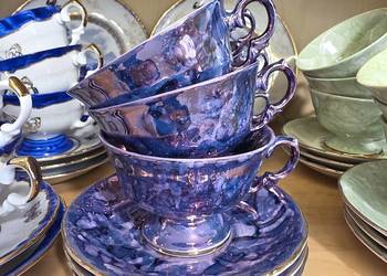 Filiżanka ze spodkiem kolor granatowy 200 ml